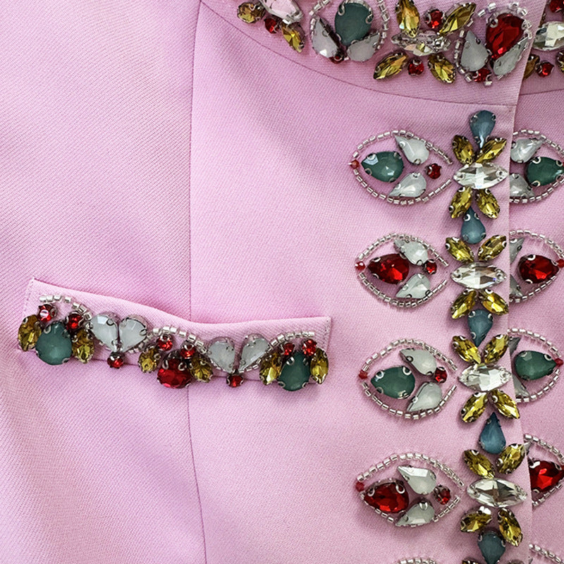 Early Spring Bead Diamond Skinny Two-piece Jackets