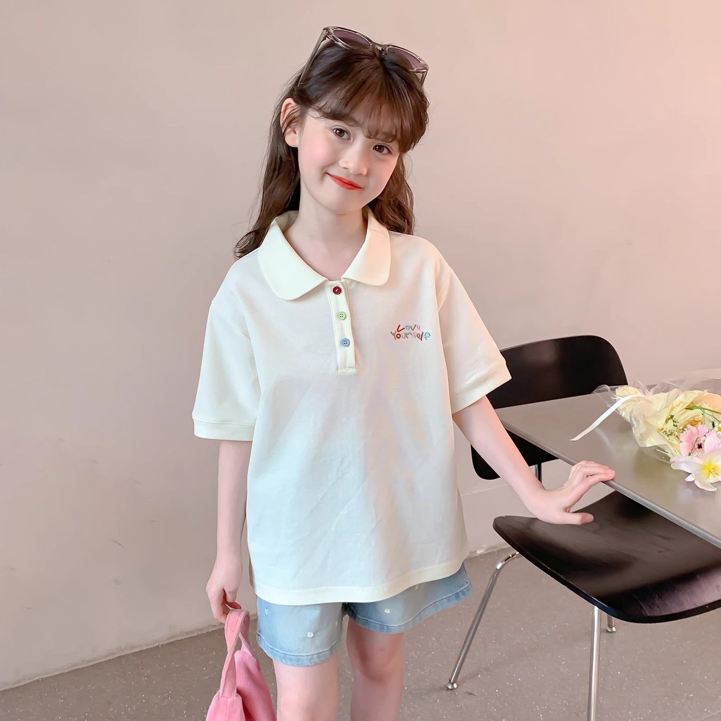 Children's Short-sleeved Summer Fashionable Clothing Little Shirt Children's T-shirt