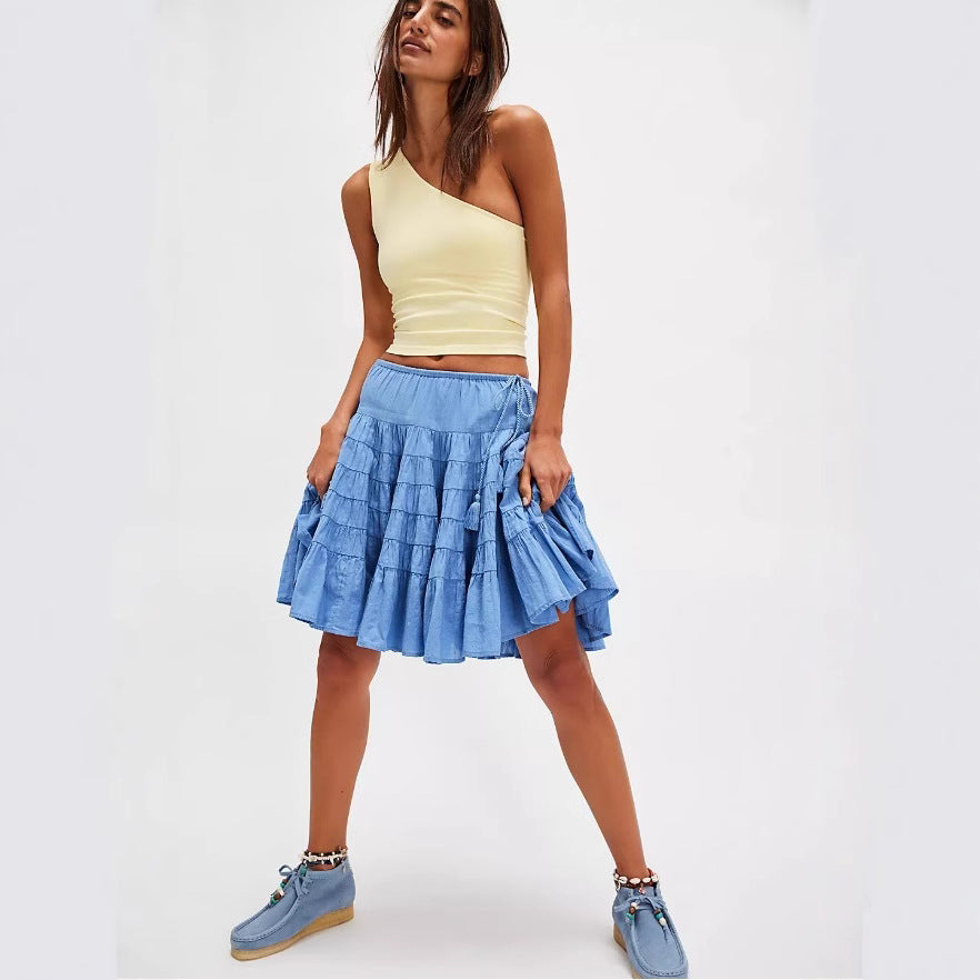 Summer Lace High Waist Temperament Elegant Skirt