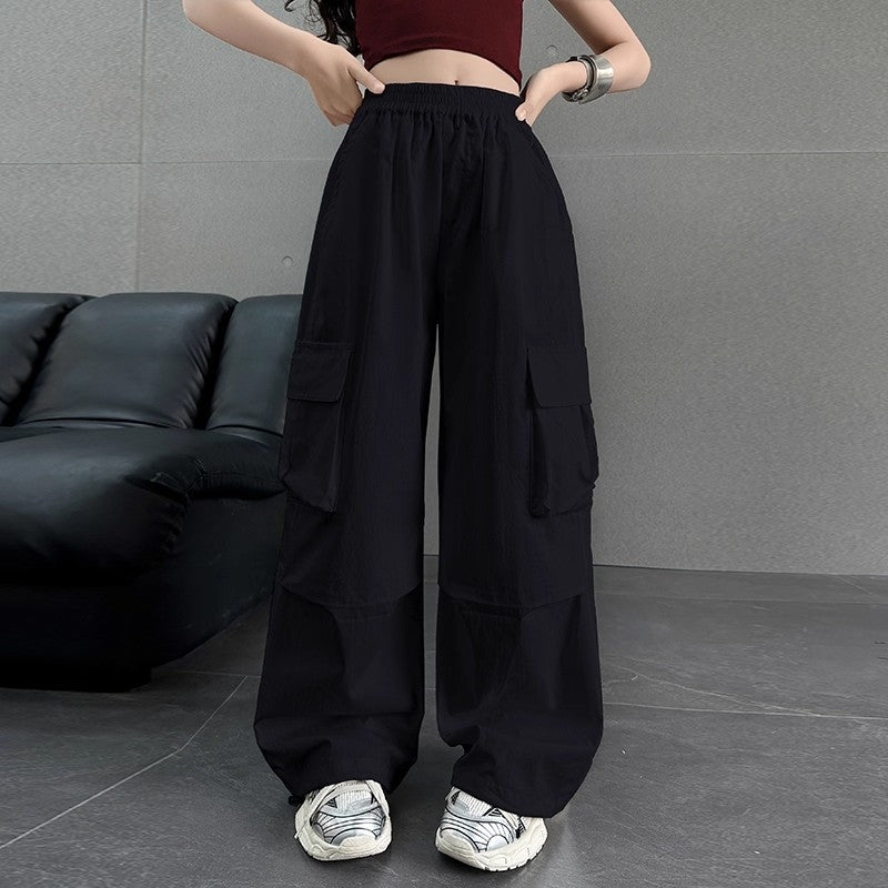Children's Clothes Outerwear Western Style Washed Cotton Medium Big Casual Trousers Children's Pants
