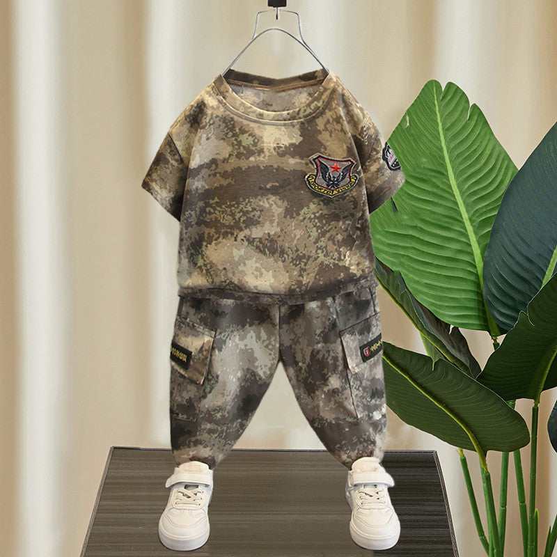 Children's Summer Pla Short Sleeve Camp Clothes Children's Suit