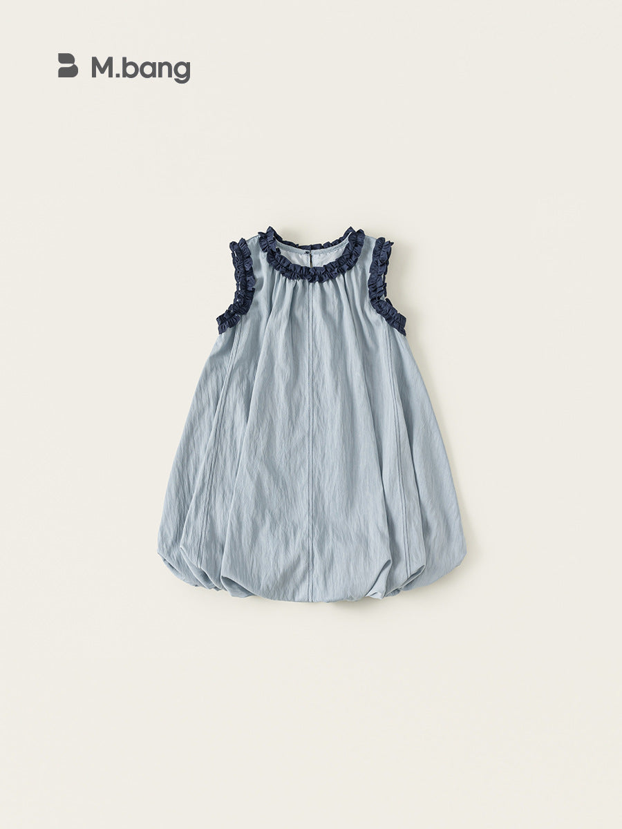 Children's Clothing Skirt Lace Stitching Bud Sleeveless Older Children's Dress