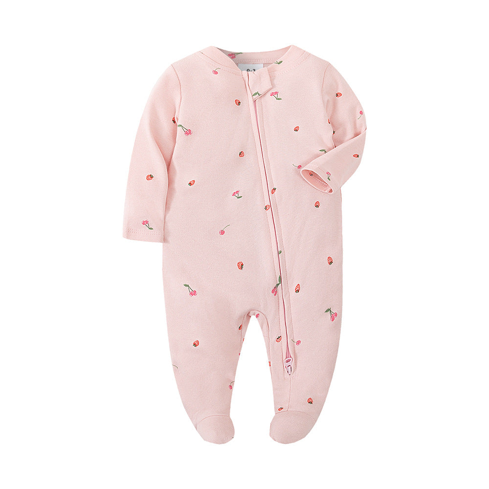 Children's Long Sleeve Zipper Bodysuit Rompers Pajamas Clothes Four Jumpsuit, Climbing Suit