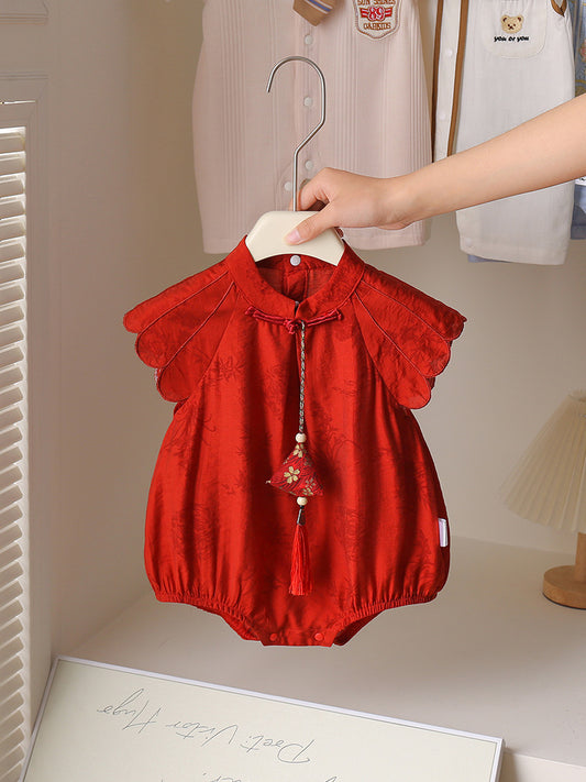 Costume Romper Thin Short Sleeve Spring Festival Jumpsuit, Climbing Suit