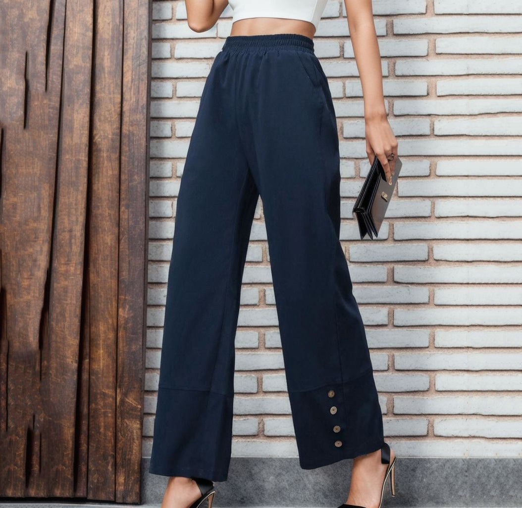 Women's Autumn Solid Color Trousers Loose For Clothing