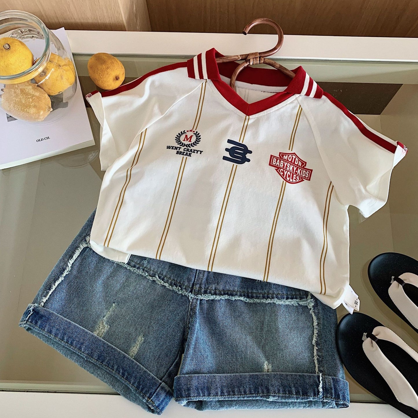 Children's Short-sleeved Summer Western Style Class Clothing Children's T-shirt