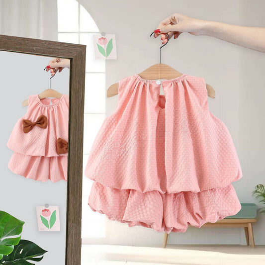 Children's Clothing Little Fashionable Bow Sleeveless Vest Children's Suit