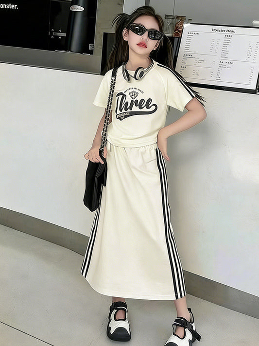 Children's Short-sleeved T-shirt Summer Top Fashionable Short Children's Suit