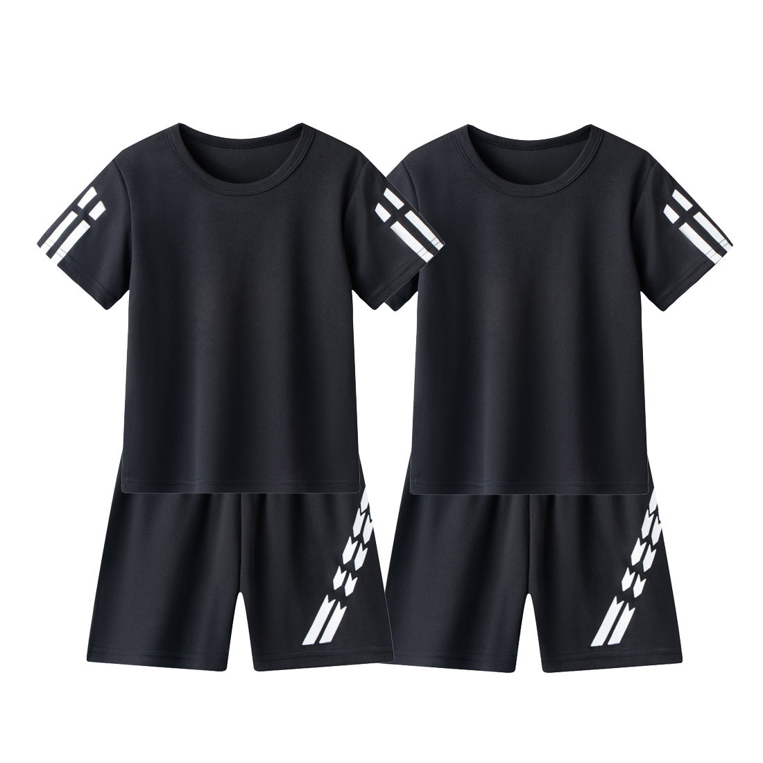Short-sleeved T-shirt Set Medium Small Boys Leisure Loose Children's Suit