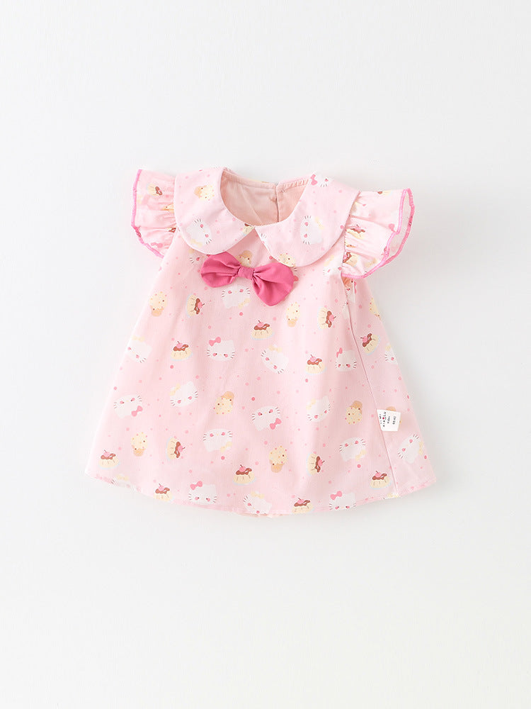 Summer Jumpsuit Born Western Style Cute Cat Romper Princess Hundred Jumpsuit, Climbing Suit