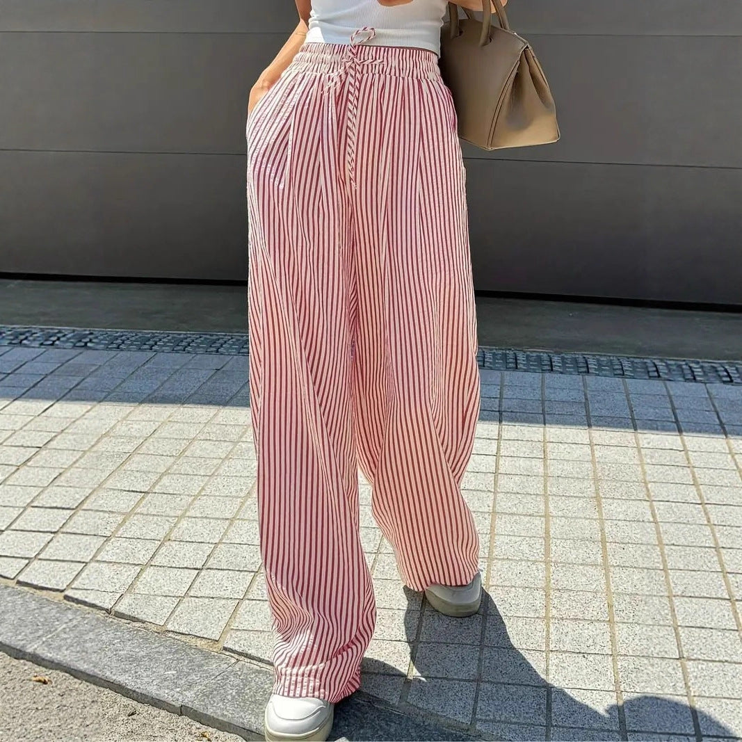 Trendy Popular Stylish Women's Striped Trousers Clothing