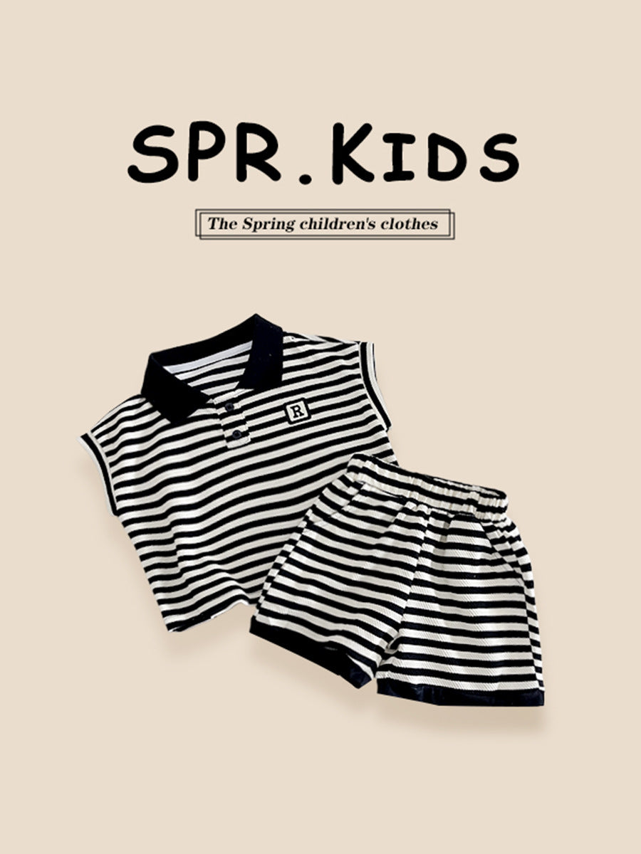 Children's For Boy Summer Fashionable Vest Two-piece Children's Suit
