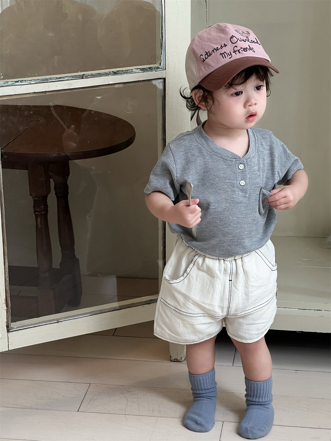 Children's Thin Clothes Clothing Korean Style Short-sleeved Children's Suit