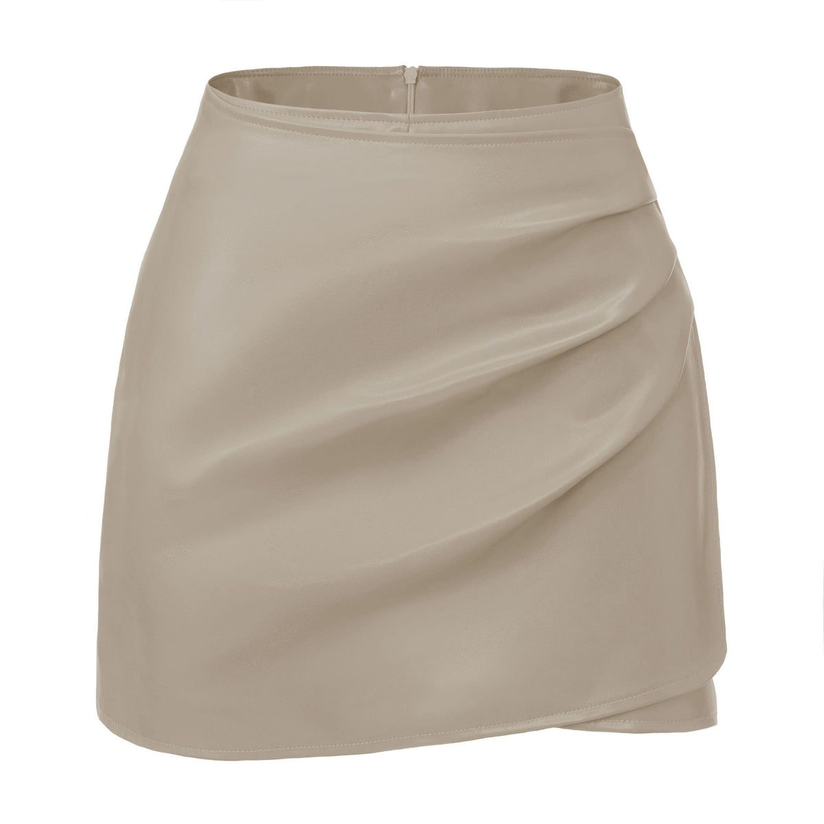 Women's Waist Zipper American Quality Sexy Leather Skirt