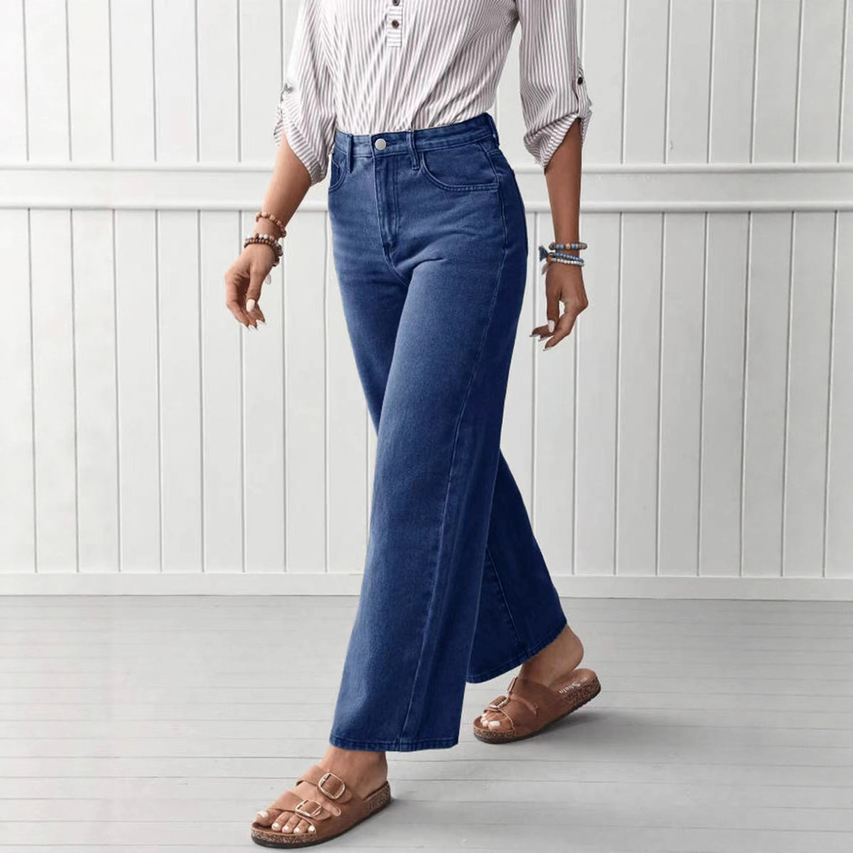 Women's Straight High-quality Denim Trousers Create Fashionable Beautiful Women's Jeans