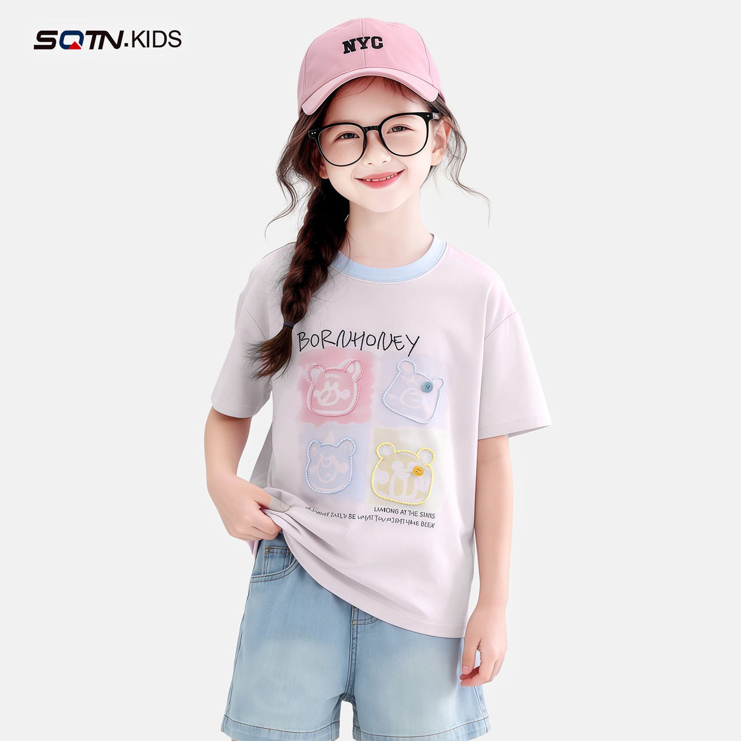 Children's Short-sleeved Summer Western Style Half Sleeve Clothes Teens Children's T-shirt