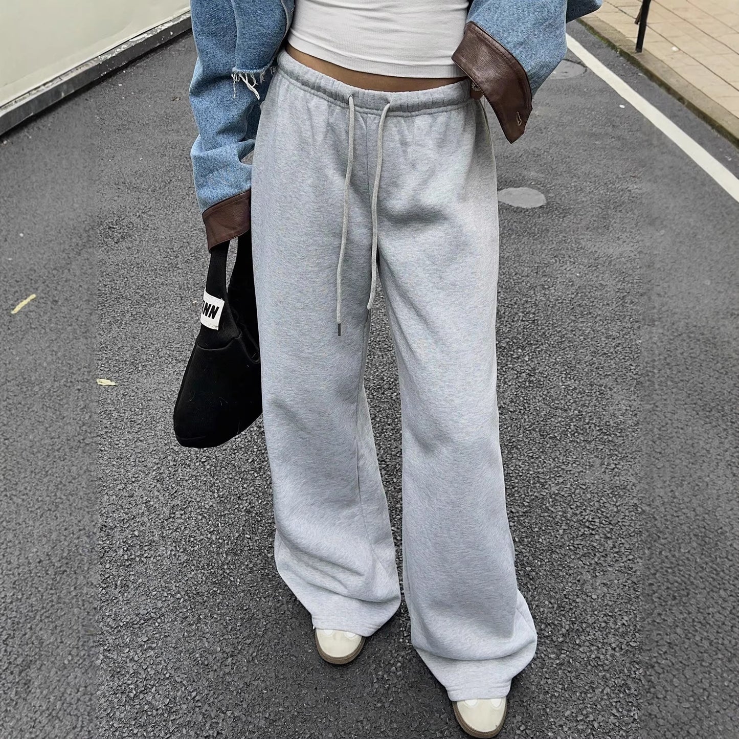 Autumn Style Retro Waist Idle Versatile Draping Casual Pants