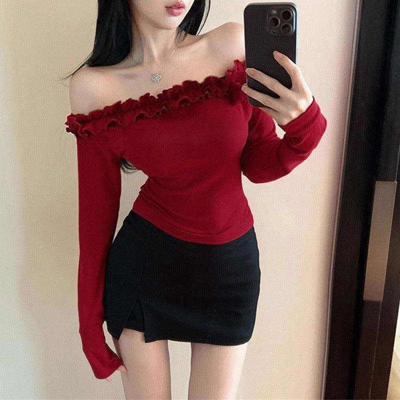 Early Spring Wear Sexy Slim Bottoming Shirt Women's T-shirt