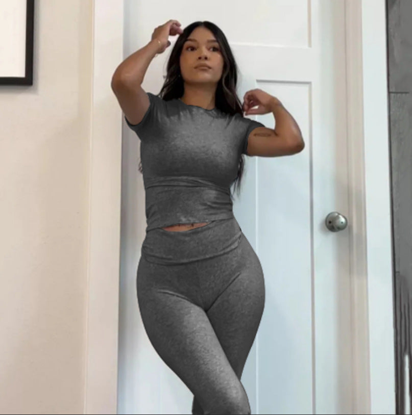 Fashion Pure Color Comfort Slim Slimming Low Waist Casual Pants
