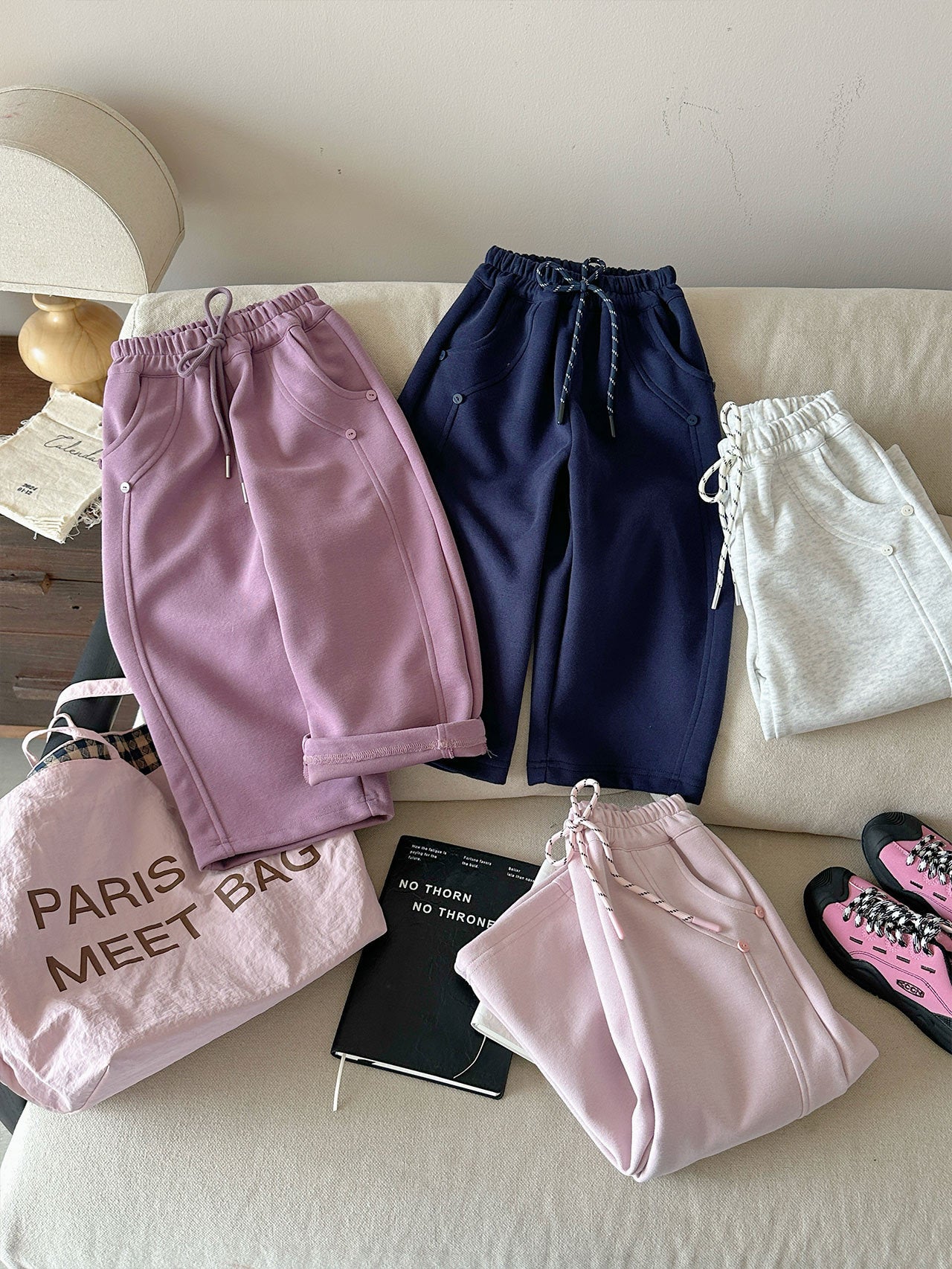 Children's Xie Clothing Autumn Straight Ankle Tied Casual Matchet Children's Pants