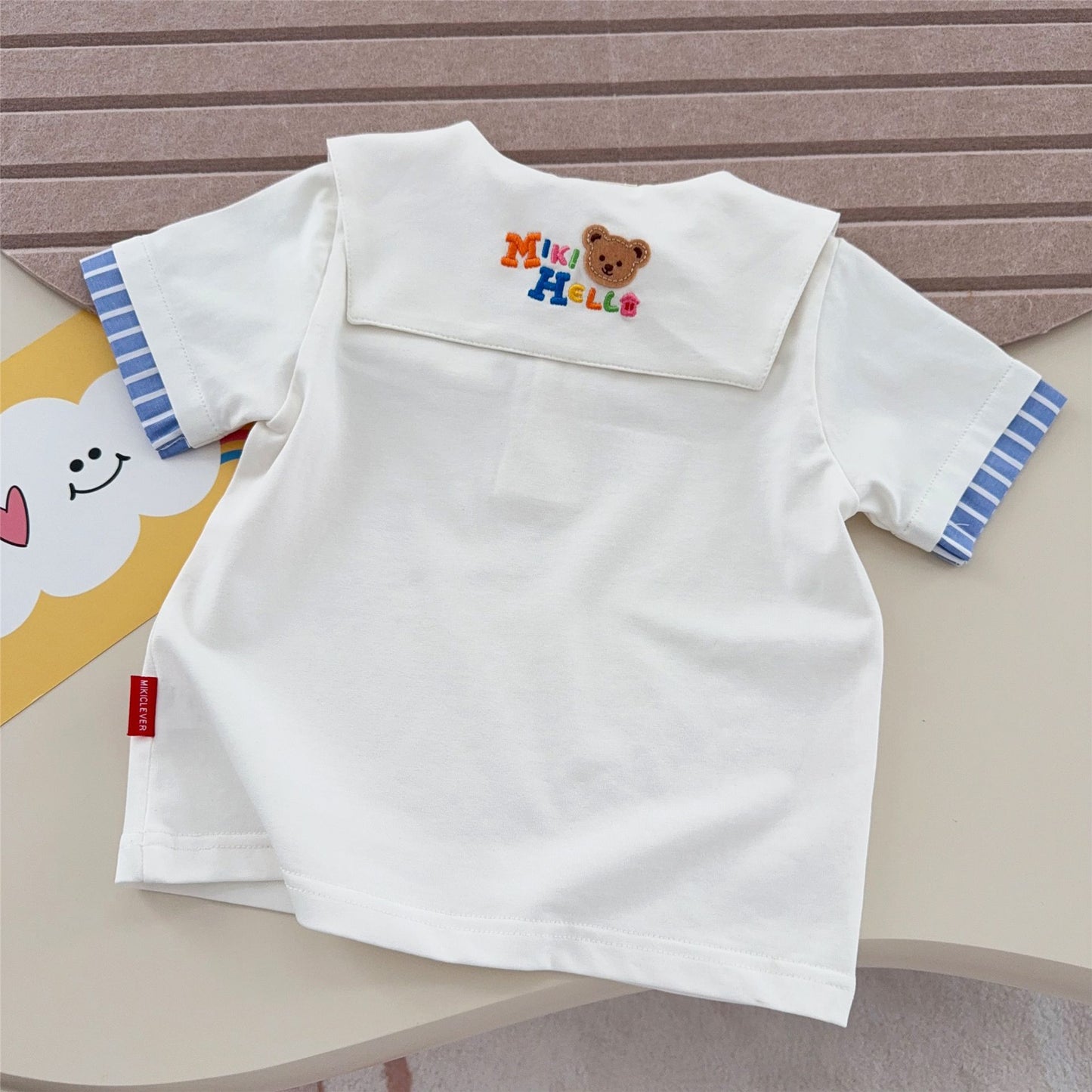 Children's Style Boys Class Cotton Base Shirt Tops Summer Inner Cartoon Children's T-shirt