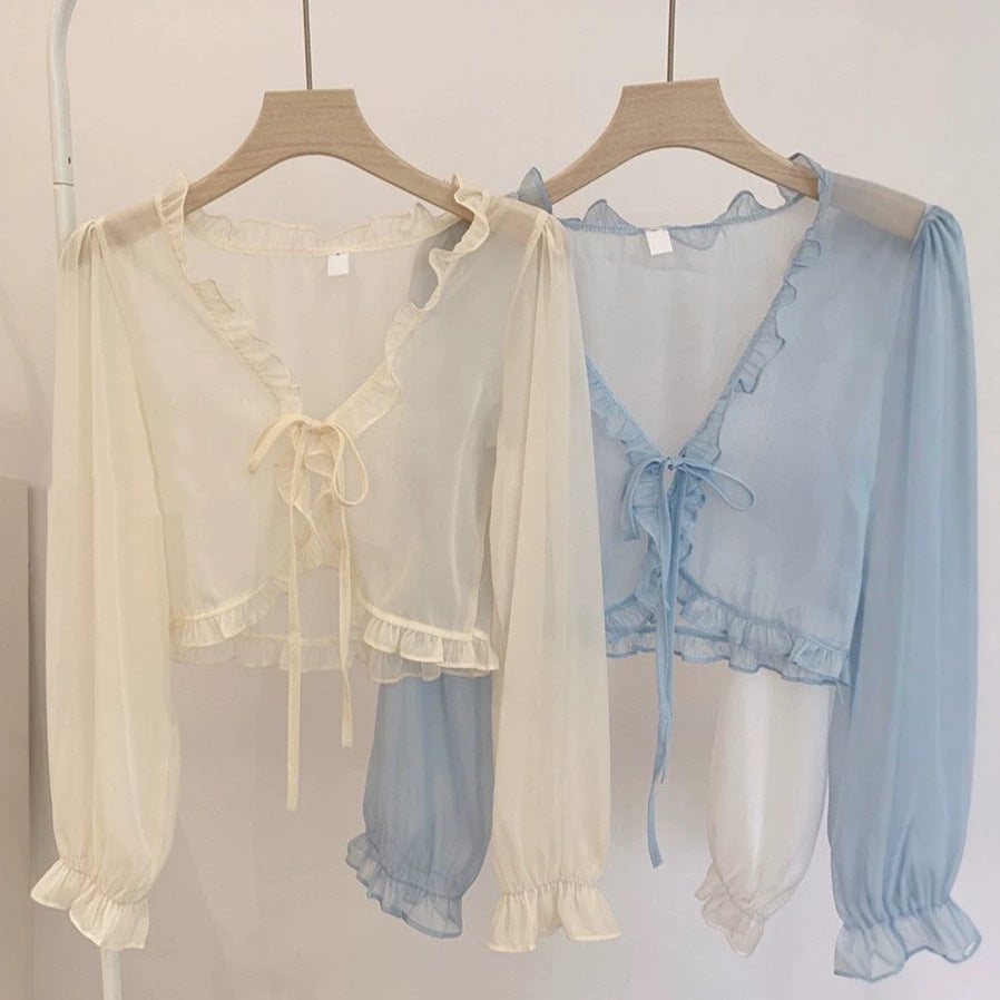 Women's Suspender Shawl Sun Protection Summer Sweet Thin Outer Cardigans