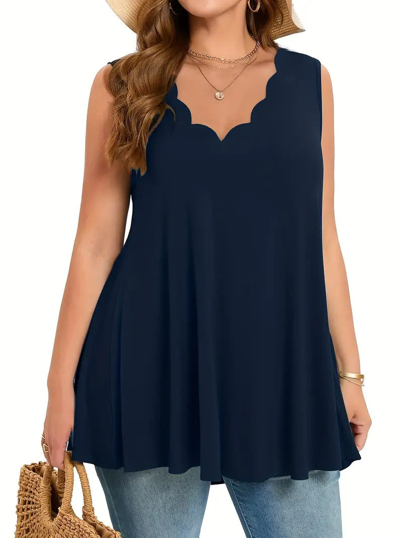 Fashion Summer Casual Solid Color Collar Women's T-shirt