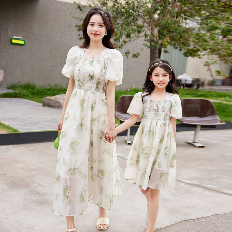 Summer Dress Thin Mother Daughter Fashionable Stylish Parent-child Outfit