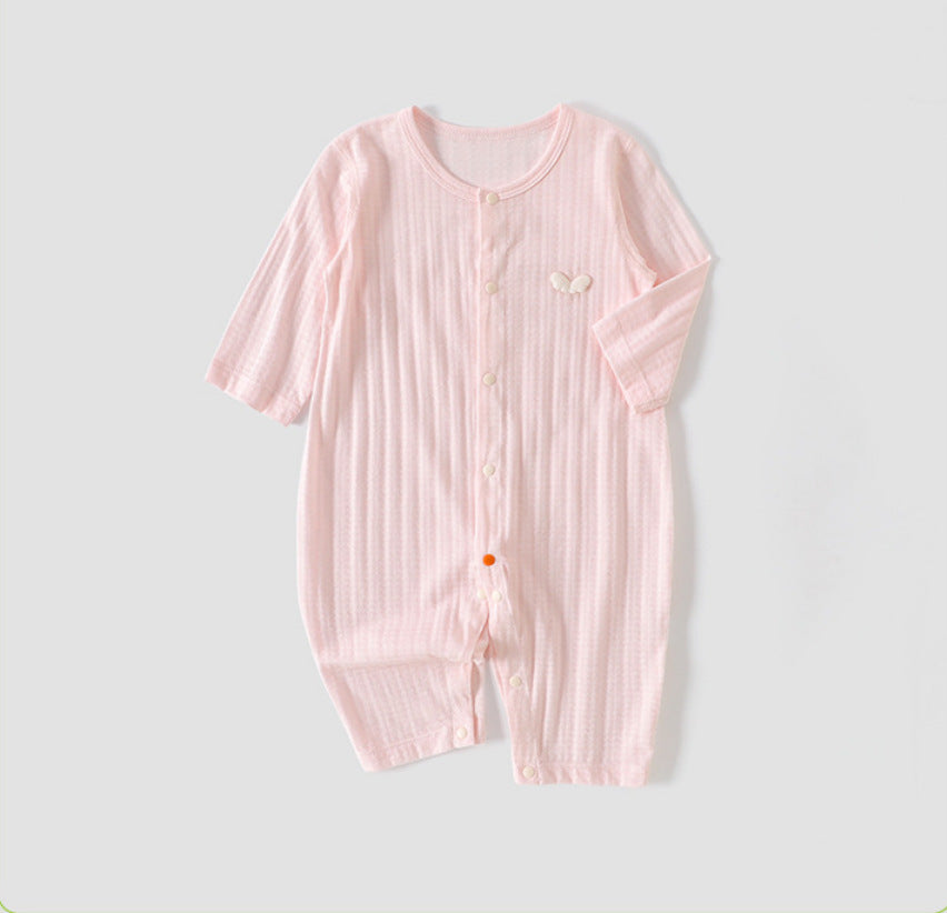 Cotton Jumpsuit Summer Thin Long Sleeve Rompers Pajamas Born Jumpsuit, Climbing Suit