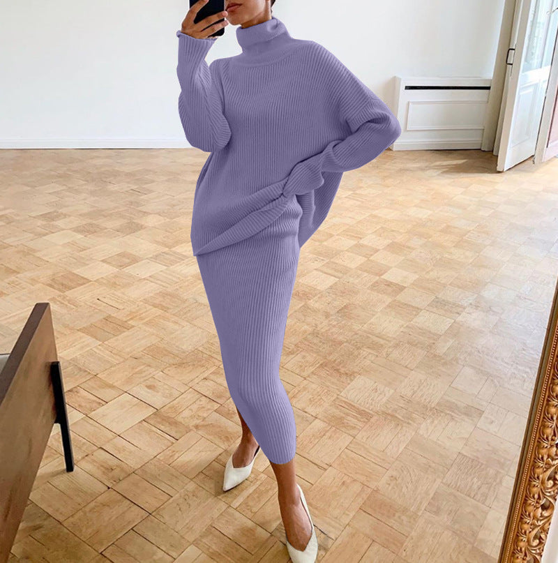 Slouchy Women's Wear Turtleneck Loose Design Suits