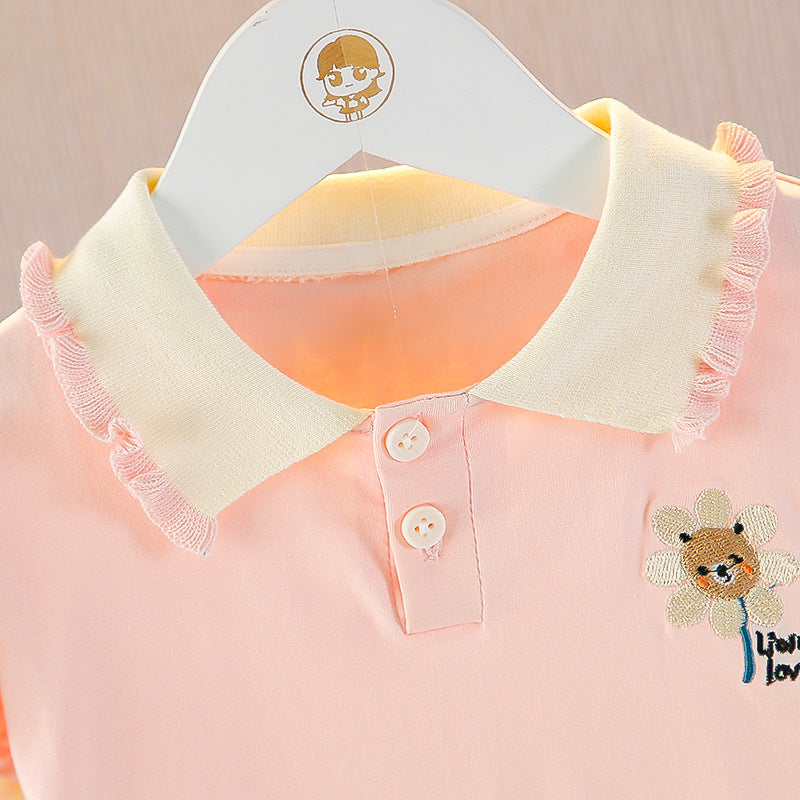 Children's Skirt Preppy Style Princess Short-sleeved Summer Children's Dress