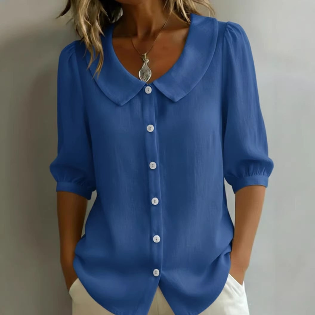 Sense Niche Commuter Linen Shirt Sleeve Shorts