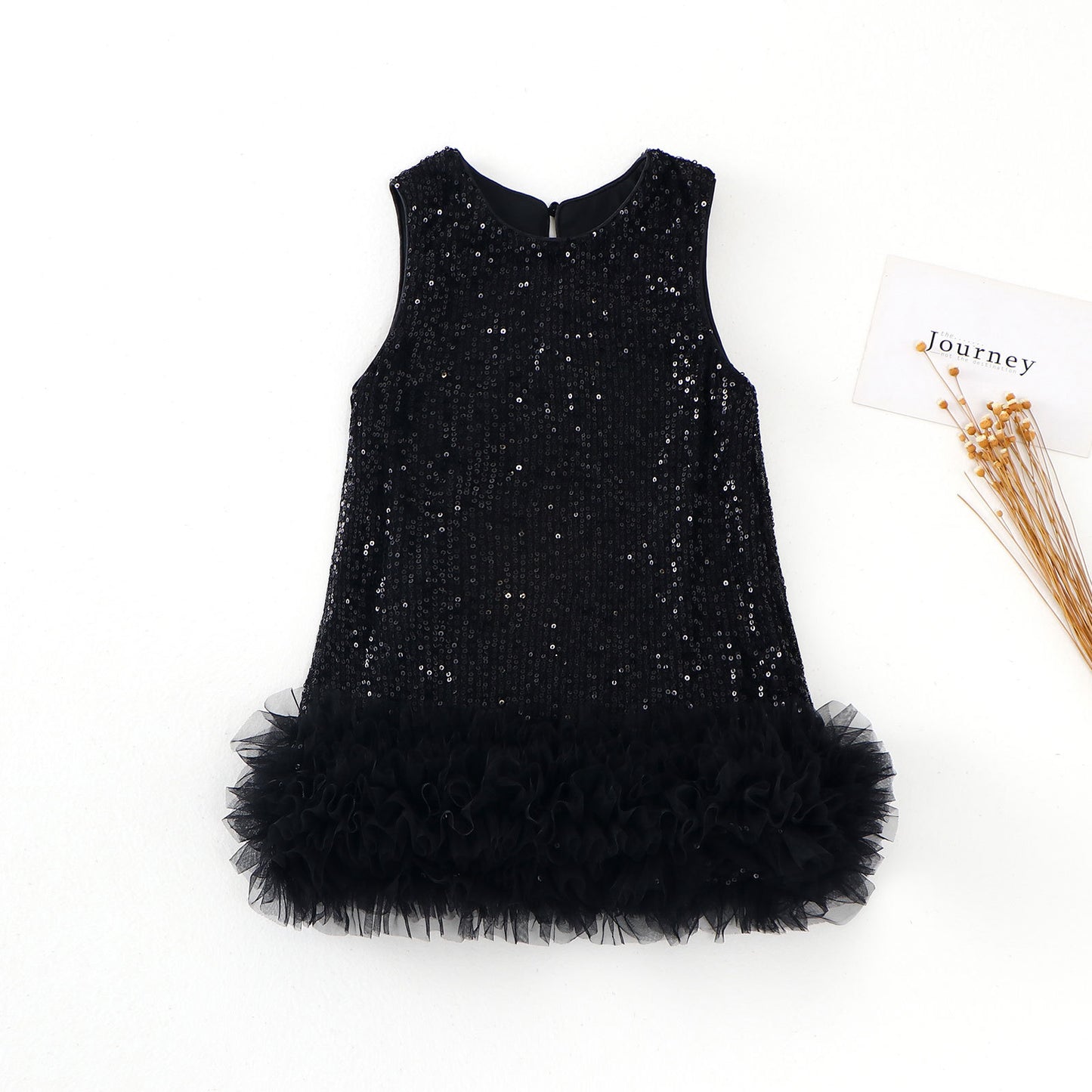 Children's Sequins Vest Skirt Spring Western Style Sleeveless Children's Dress