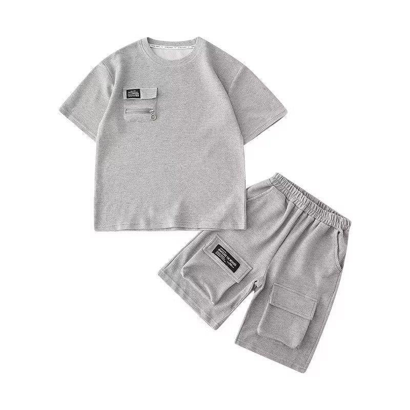 Children's Boys Summer Sports Middle Big Thin Cool Handsome Children's Suit