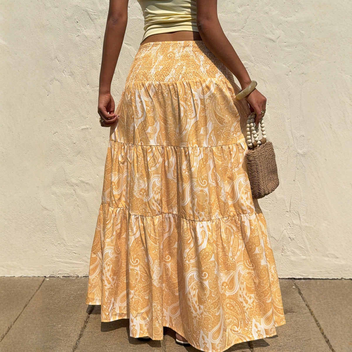 Women's Floral Loose Dress Summer Mid-length Temperament Skirts