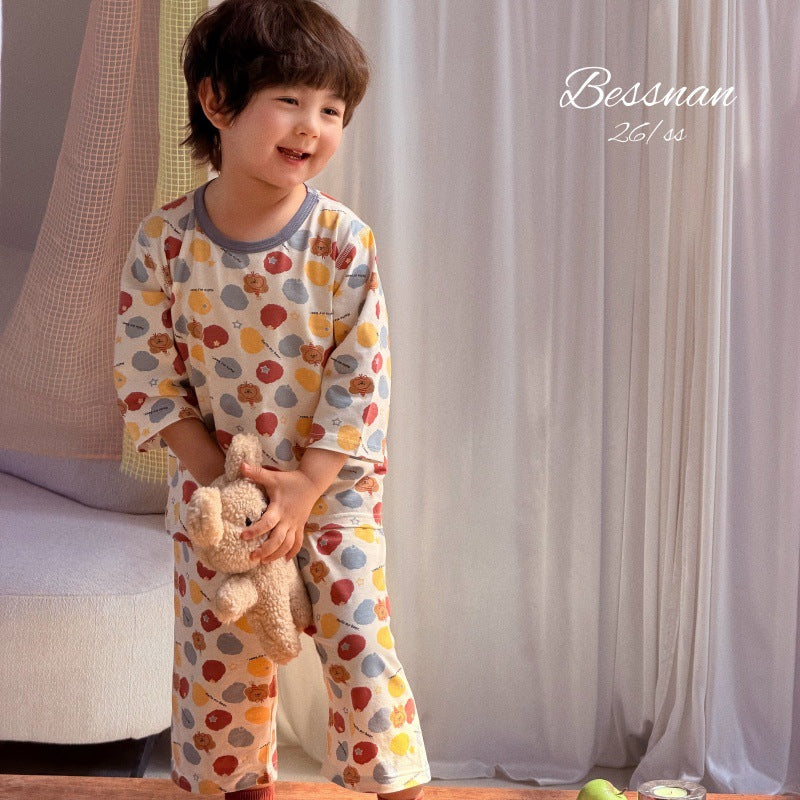 Children's Summer Class Modal Three-quarter Sleeve Boneless Children's Suit