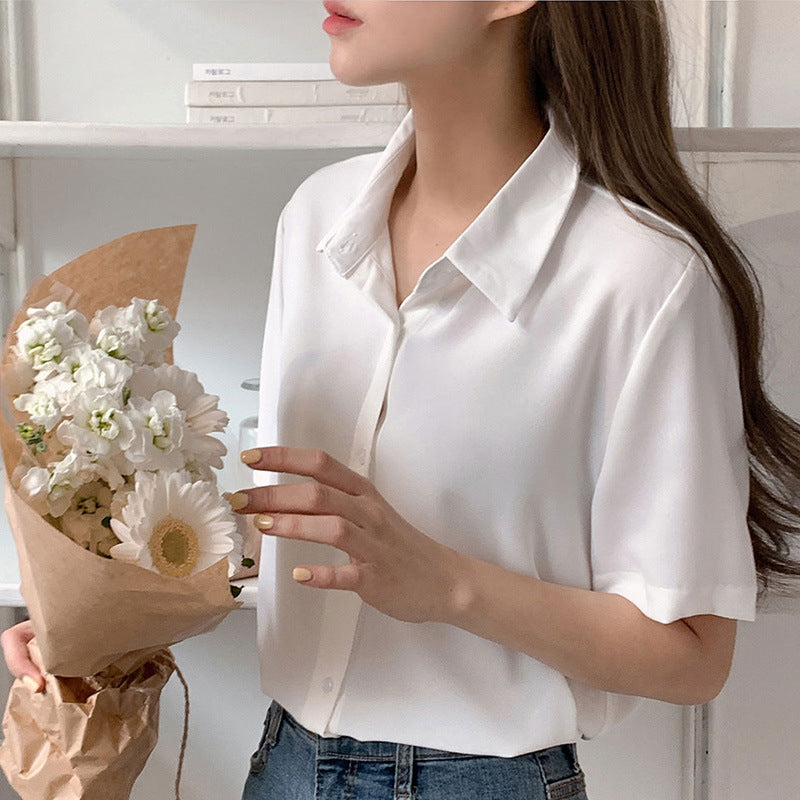 Women's Style Special Interest Light Luxury Shoulder Shirt Summer Loose Super Blouse
