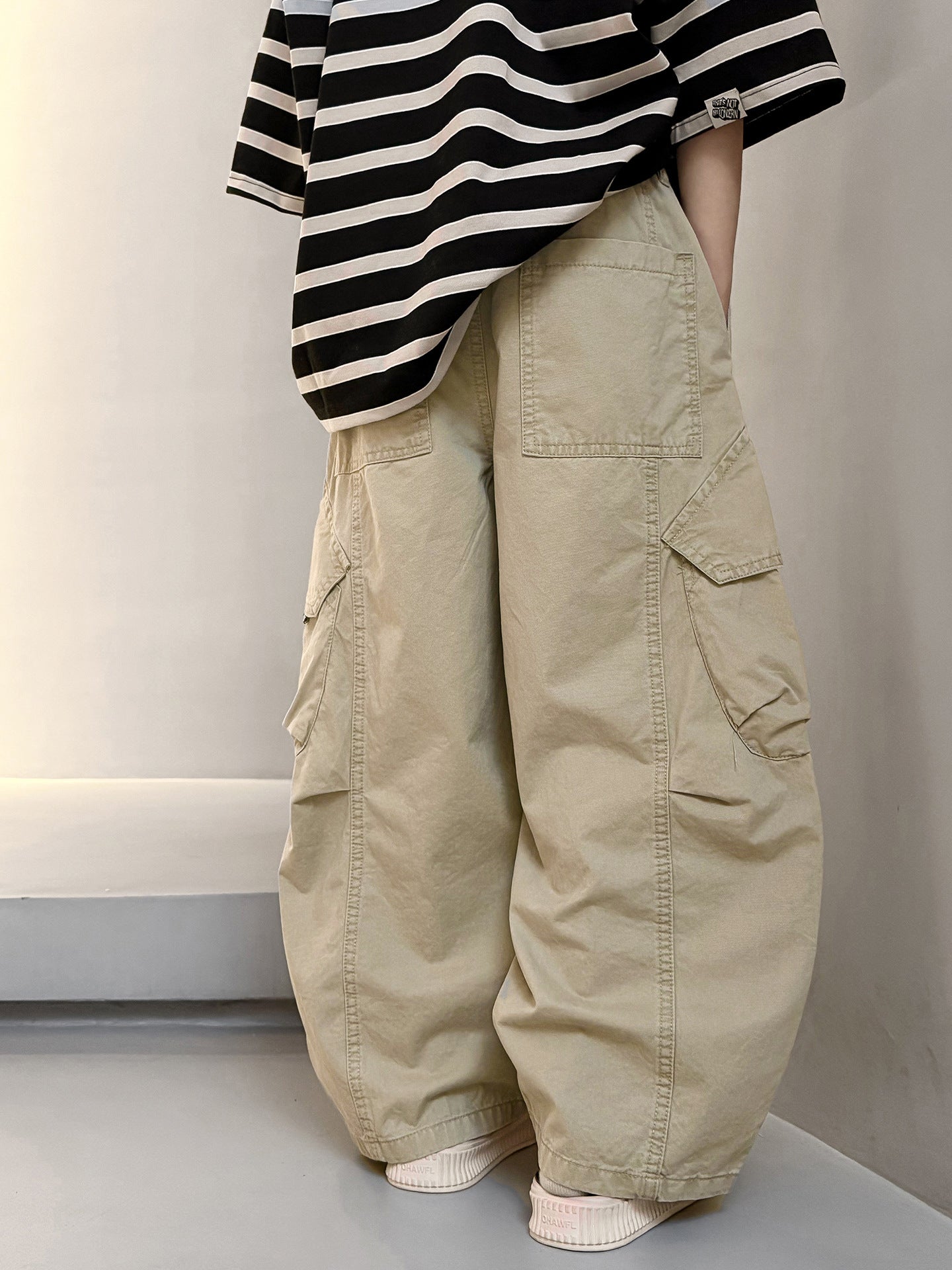 Children's Medium Large Spring Casual Boys Straight Cargo Children's Pants