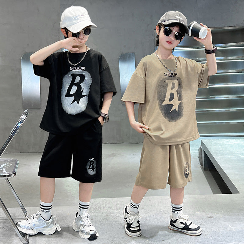 Shorts Medium Large Handsome Trendy Wear Children's Suit