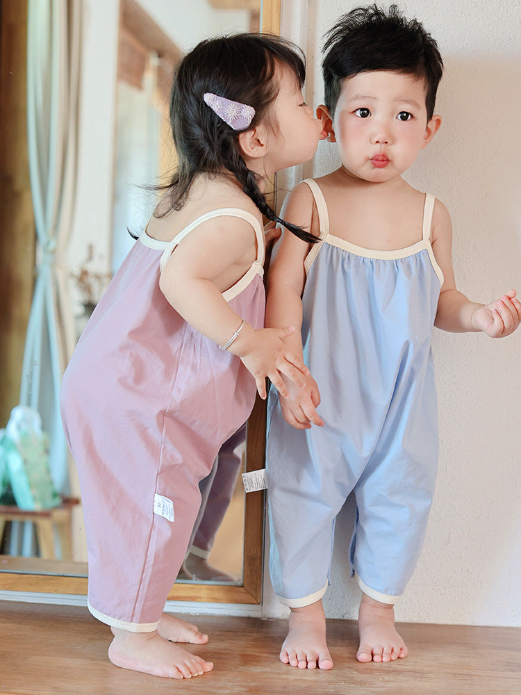 Popular Jumpsuit Summer Cotton Sling Romper Jumpsuit, Climbing Suit