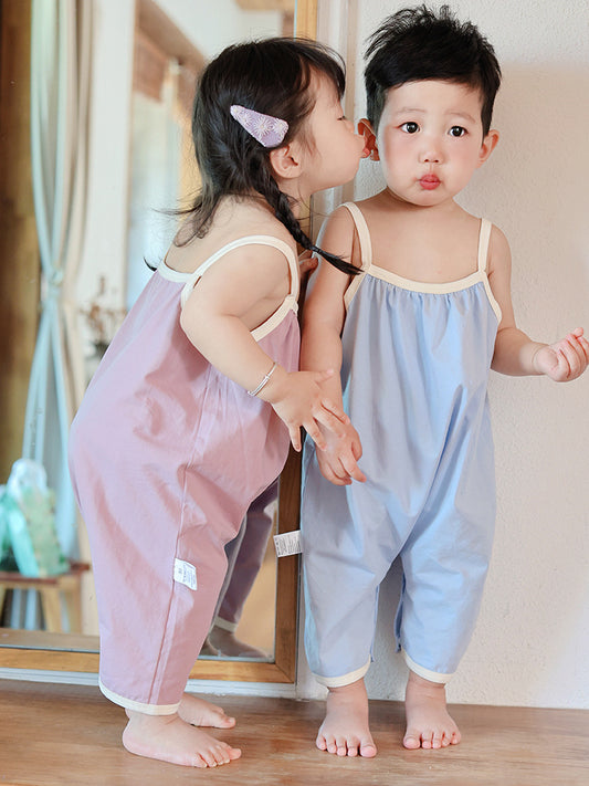 Popular Jumpsuit Summer Cotton Sling Romper Jumpsuit, Climbing Suit