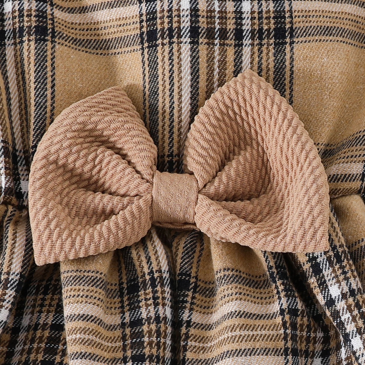Set Sleeveless Ruffled Cropped Coat Top Plaid Children's Suit