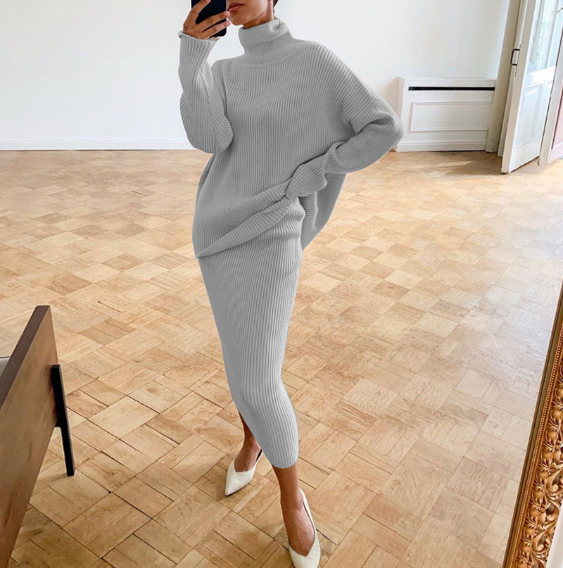 Slouchy Women's Wear Turtleneck Loose Design Suits