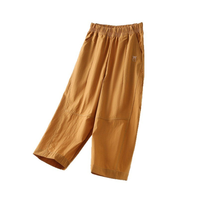 Children's Thin Middle Big Cropped Summer Clothing Children's Pants
