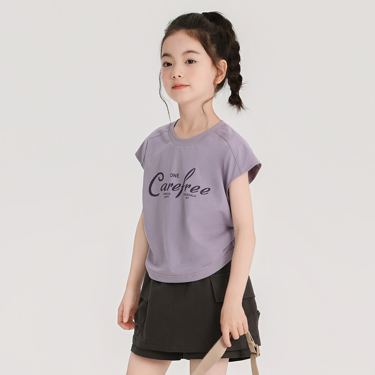 Children's Solid Color Simple Style Summer Breathable Children's T-shirt