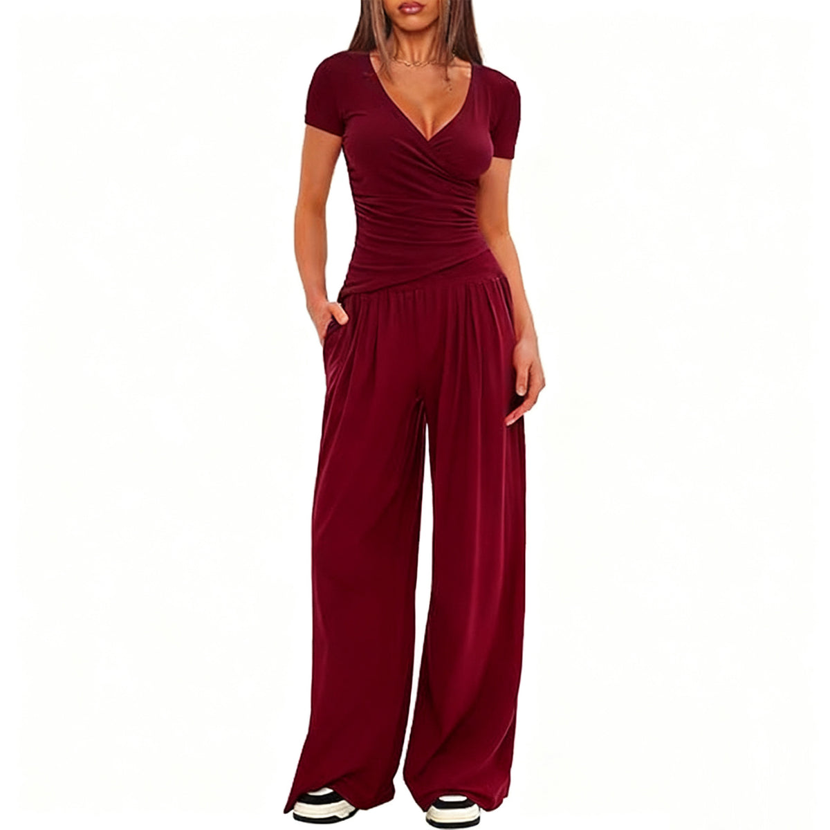 Women's Short-sleeved Sportswear Two-piece Leisure Commute Fashion Casual Suit
