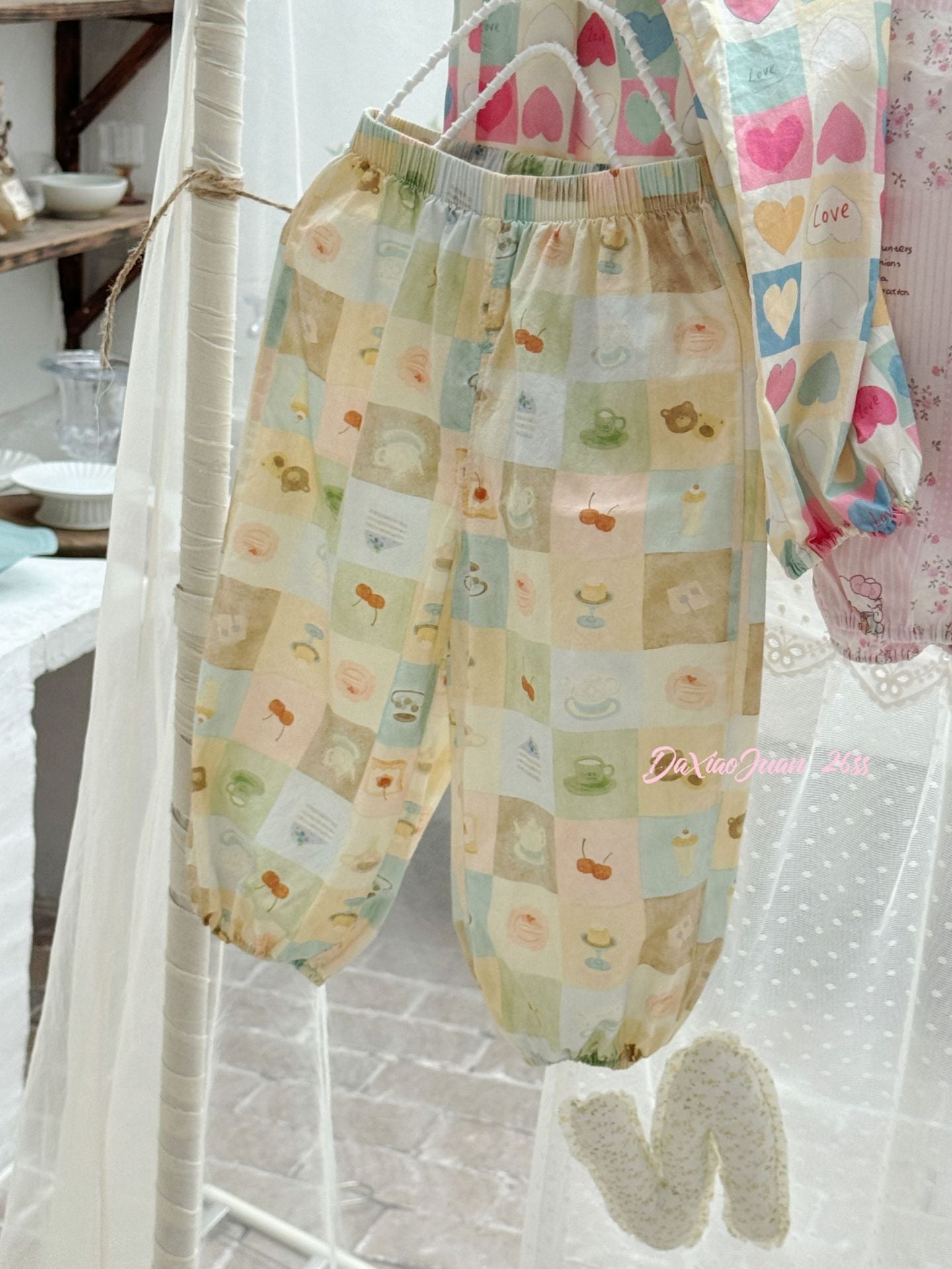 Children's Pure Cotton Summer Thin Air Conditioning Breathable Children's Pants