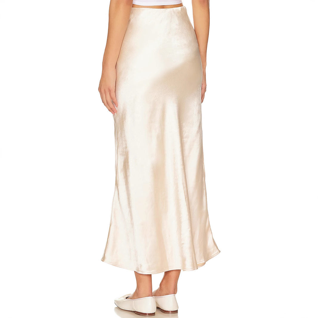Women's Elastic Split Long Sexy Patchwork Hip Skirts