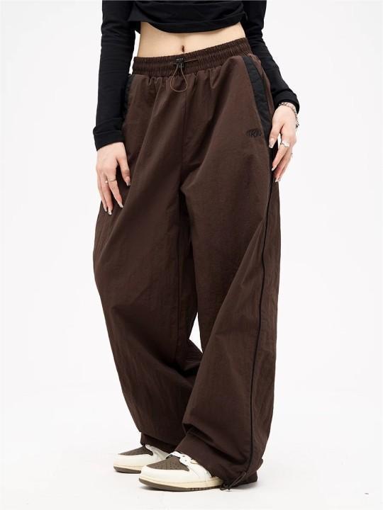 Sports Cool Street Elastic High Waist Loose Wide Casual Pants