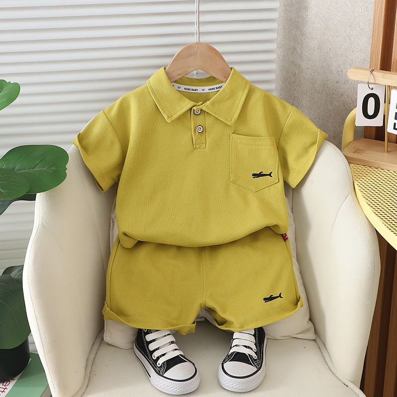 Children's Short-sleeved T-shirt Summer Clothing Shorts Clothes Children's Suit